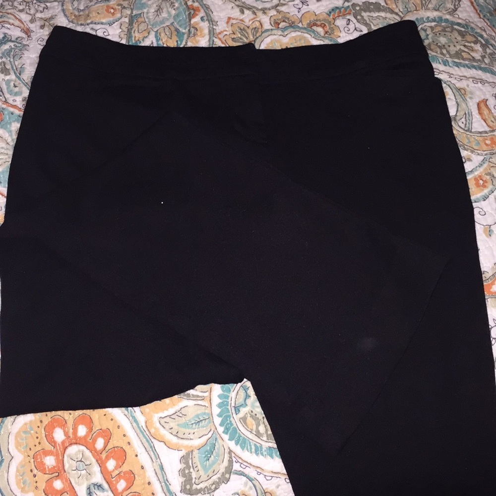 Black Ponte knit dress pant